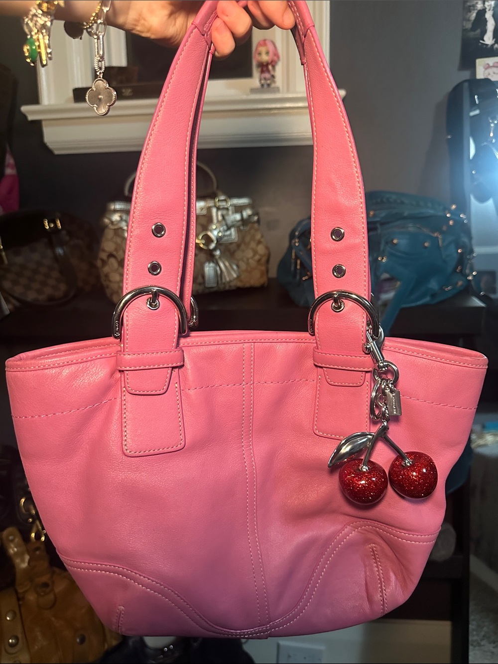 RARE Vintage Pink Coach Soho Leather Tote